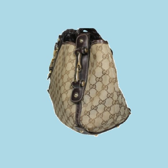 GUCCI Sukey Tote Handbag Bag Purse Guccissima Logo Italy Monogram Vintage Braid - Picture 7 of 12